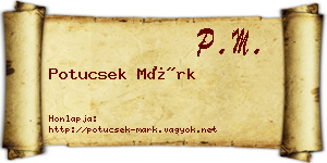Potucsek Márk névjegykártya