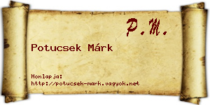 Potucsek Márk névjegykártya